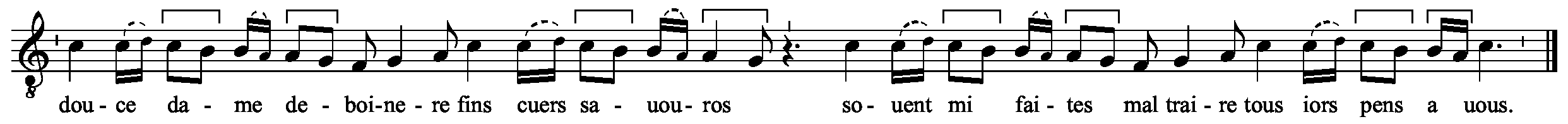 Refrain musical notation